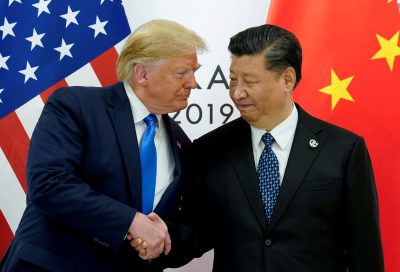 US President Donald Trump meets with China