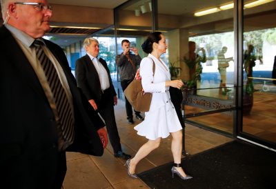 Huawei Technologies Chief Financial Officer Meng Wanzhou returns to British Columbia supreme court after a lunch break during a hearing in Vancouver, British Columbia, Canada 30 September 2019 (Photo: Reuters/Lindsey Wasson).