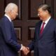 US President Joe Biden shakes hands with Chinese President Xi Jinping at Filoli estate on the sidelines of the Asia-Pacific Economic Cooperation (APEC) summit, in Woodside, California, U.S., 15 November 2023. (Photo: REUTERS/Kevin Lamarque)